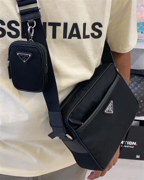 prada messenger bag outfit